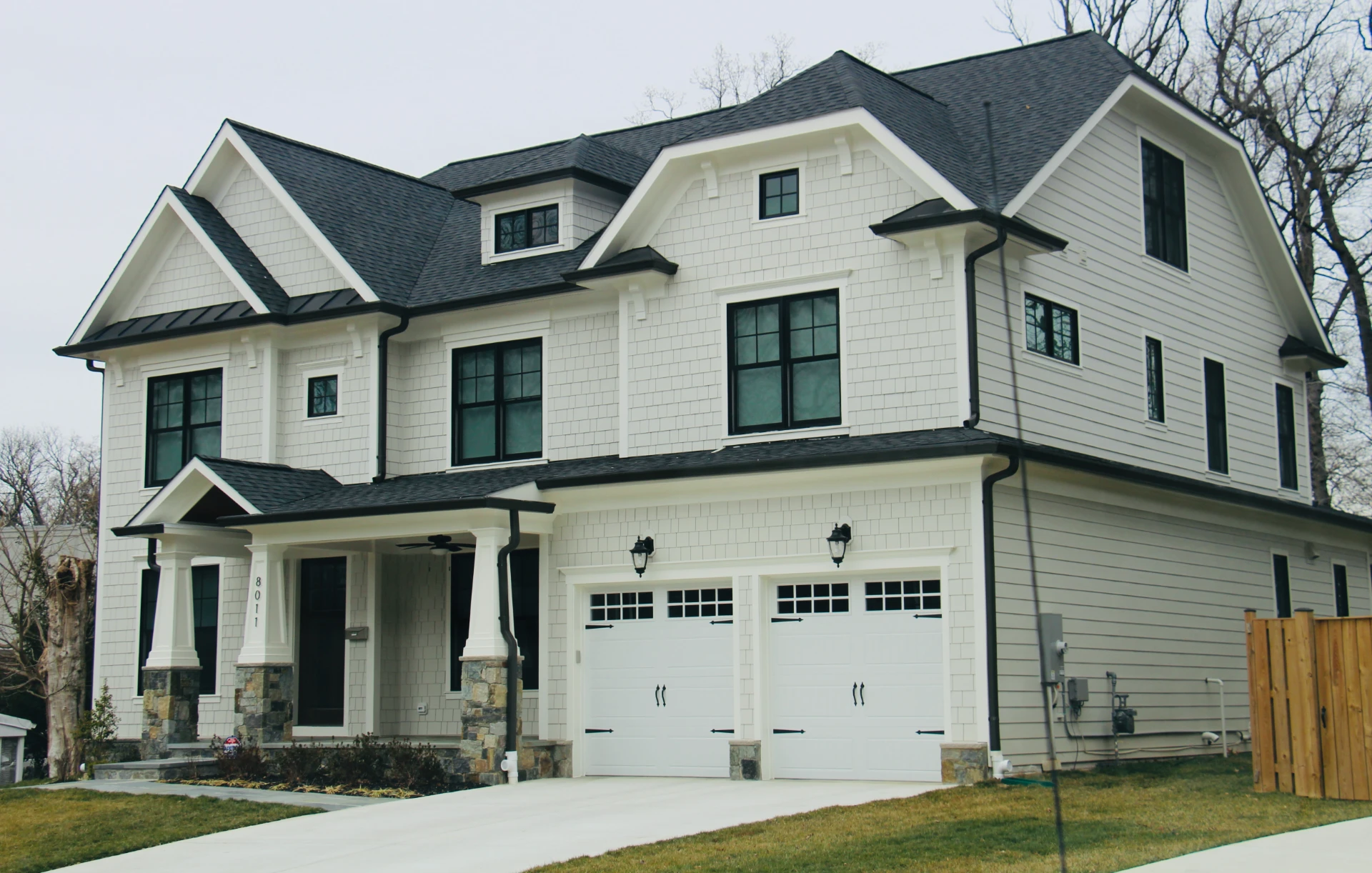 Completed two-story home construction project as an example of Brother's Best Construction experience as a Prince George's County MD Custom home builder.