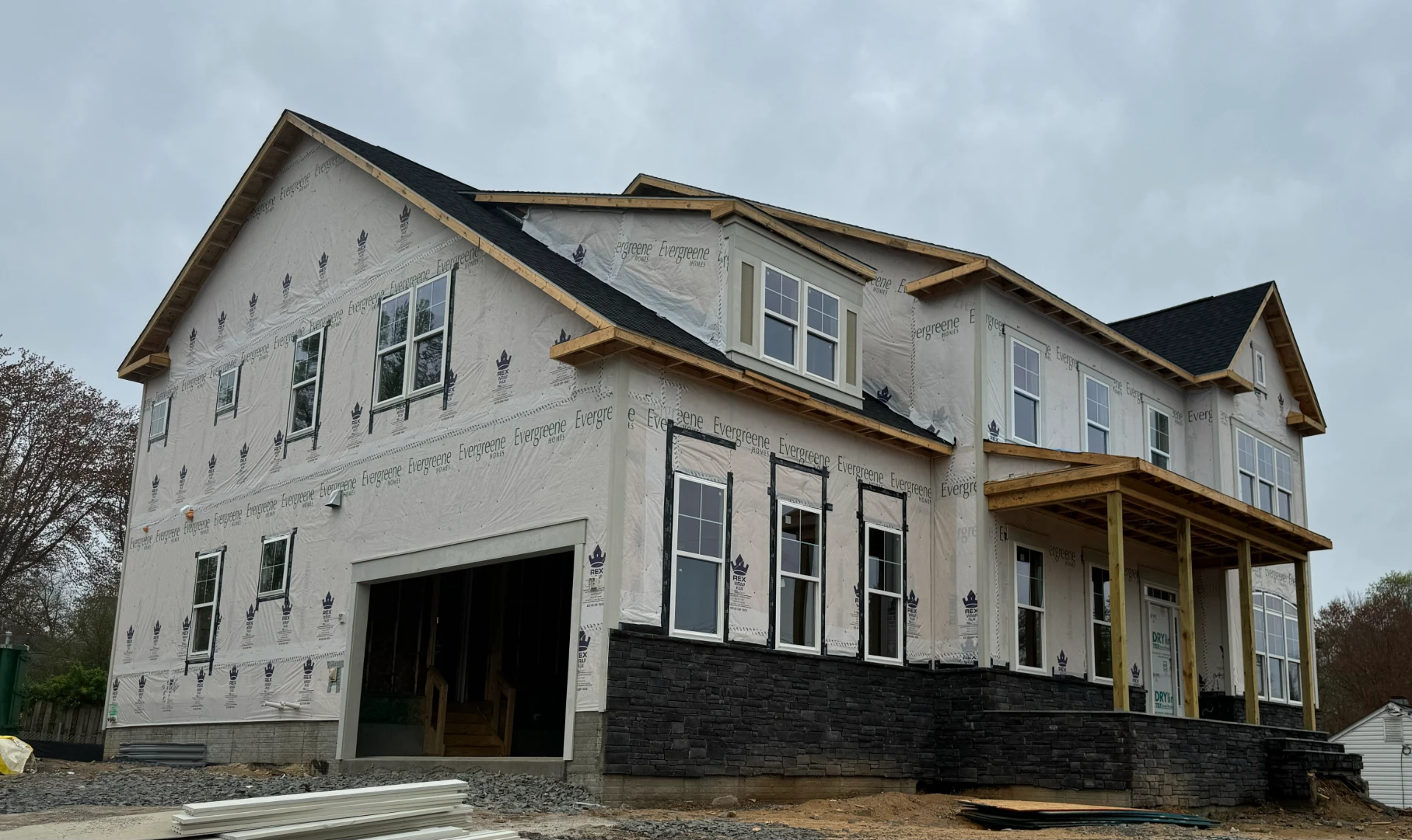 Image of new home construction project illustrating Brother's Best Construction as a custom home builder in Northern Virginia